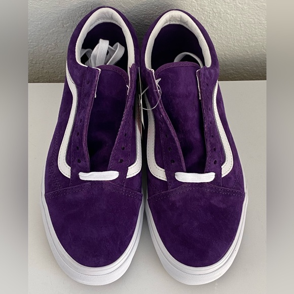 NWT Vans old skool pig suede leather Açaí purple US women’s 11 Men 9.5 sneakers - Picture 8 of 16